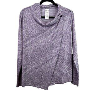NWT Shape purple‎ mock neck pullover size small